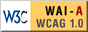 Logo für Ebene-A-Übereinstimmung der W3C-WAI Web Content Accessibility Guidelines 1.0